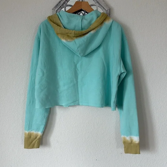 Wild Fable • Aqua Tie Dye Cropped Hoodie - Picture 4 of 4